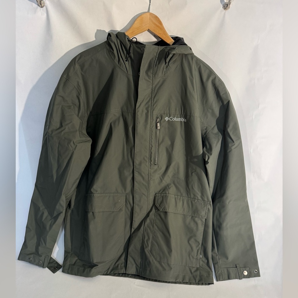 Columbia Men's Green Rain Jacket, XL, Like New!